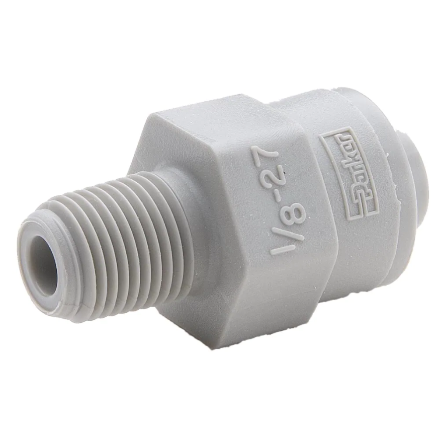 Conexion recta Parker Acetal macho PushtoConnect de 1/4 pulg. X Mach