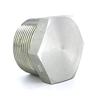 LTWFITTING Pipa Hex Tapón De Cabeza De 3/8 Pulgadas Macho BSPT Conector De Acero Inoxidable 316 De Manguera Petróleo Gas (paquete De 25