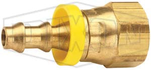 Conexion Push Lock Dixon de Bronce Hembra SAE Giratoria de 9/16 pulg. X Espiga de 1/4 pulg.