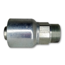 Conexion Crimpable Macho NPT de 1 1/2 pulg. X 1 1/2 pulg. ID Manguera Parker, Acero.