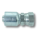 Conexion Crimpable Hembra JIC 37 Flare de 1 1/4 pulg. x 1 1/4 pulg. ID Manguera, Parker, Serie 43, Acero