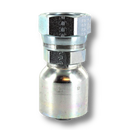 Conexion Crimpable Hembra JIC 37 Flare de 1 1/2 pulg. x 1 1/4 pulg. ID Manguera, Parker, Serie 71, Acero