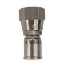 Conexion Crimpable Hembra JIC 37 Flare de 1/2 pulg. x 1/2 pulg. ID Manguera, Parker, Serie 91N, Acero inoxidable