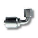 Conexion Crimpable Codo 90 Hembra O-Ring serie s de 14mm x 3/8 pulg. ID Manguera, Parker, Serie 43, Acero