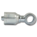 Conexion Crimpable Banjo metrico de 14mm x 1/4 pulg. ID Manguera, Parker, Serie 43, Acero