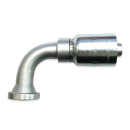 Conexion Crimpable Codo 90 Brida cod 61 serie L de 1 1/2 pulg. x 1 1/2 pulg. ID Manguera, Parker, Serie 77, Acero