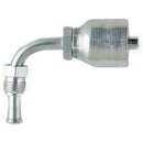 Conexion Crimpable Codo 90 Macho SAE 45 Invertido de 3/8 pulg. x 3/8 pulg. ID Manguera, Parker, Serie 43, Acero