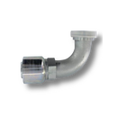 Conexion Crimpable Codo 90 Brida cod 62 serie s de 1 pulg. x 3/4 pulg. ID Manguera, Parker, Serie 71, Acero