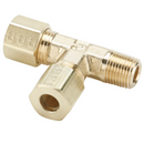 Conexion Tee Union para freno de aire Parker Laton de 1/4 pulg. X Macho NPT de 1/8 pulg. Lateral