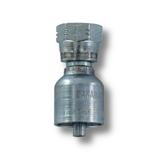 Conexion Crimpable Hembra BSP de 1/4 pulg. x 1/4 pulg. ID Manguera, Parker, Serie 43, Acero