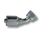 Conexion Crimpable Codo 45 Hembra BSP de 5/8 pulg. x 5/8 pulg. ID Manguera, Parker, Serie 43, Acero