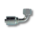 Conexion Crimpable Codo 90 Hembra BSP de 1/2 pulg. x 1/2 pulg. ID Manguera, Parker, Serie 43, Acero