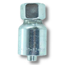 Conexion Crimpable Hembra O-Ring serie L de 28mm x 1 pulg. ID Manguera, Parker, Serie 43, Acero