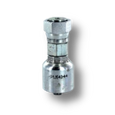 Conexion Crimpable Hembra cara plana larga de 1/2 pulg. x 3/8 pulg. ID Manguera, Parker, Serie 43, Acero