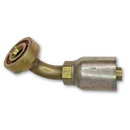 Conexion Crimpable Codo 60 Brida Caterpillar de 3/4 pulg. x 3/4 pulg. ID Manguera, Parker, Serie 78, Acero