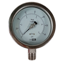 Manometro Dewit Acero Inox. de 4 pulg. presion de (10 BAR) con Glicerina Conexion Inferior Acero Inox. NPT de 1/2  pulg.