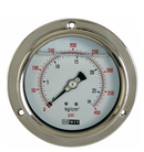 Manometro DeWit Acero Inox. caratula de 2 1/2 pulg. presion de 0-14kg (200PSI) con Glicerina Conexion Posterior Acero Inox. NPT de 1/4 pulg.