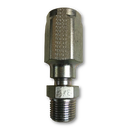 Conexion Reusable Macho Recto NPT de 3/8 pulg. X 1/4 pulg. ID Manguera, Parker, Acero, para Manguera 302