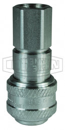 Acoplador Neumatico Dixon de Acero Inoxidable Serie D Hembra NPTF de 1/4 pulg.