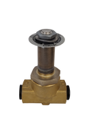 Valvula de Solenoide compacta marca Parker Serie 126, de Laton, de 2 vias, NC, Accion Directa, 1/4 pulg. NTP sellos de PTFE (VAPOR Y QUIMICOS), 145 PSI MAX