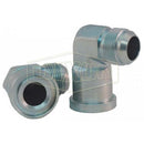 Adaptador codo 90 Dixon de Acero zincado Macho SAE de 1 5/8 pulg. X Brida de 1 1/4 pulg.