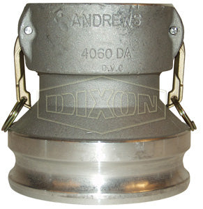 Cople Reductor Camlock Dixon de Aluminio tipo DA Hembra Acople de 4 pulg. X Macho Adaptador de 6 pulg.