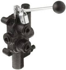 Valvula Hidraulica direccional manual marca Prince montaje en linea, 3 posiciones/4 vias, 3 GPM, Puertos 3/4 NTP y Trinquete Hidraulico en puerto A, 2250 PSI MAX (LS-3000-2)