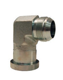 Adaptador codo 90 Dixon de Acero zincado Macho SAE de 1 7/8 pulg. X Brida de 1 1/2 pulg.