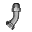 Adaptador codo 45 Brida cod 62 de 1 1/2 pulg. X 1 1/2 pulg. Macho JIC 37 Flare, Parker, Acero