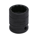 Dado impacto Urrea de Acero Fosfatizado SAE 12 puntas Boca de 1 3/16 pulg. X Cuadro de 1/2 pulg. Longitud de 1 7/8 pulg.