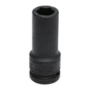 Dado impacto largo Pared delgada Urrea de Acero Fosfatizado SAE 6 puntas Boca de 3/4 pulg. X Cuadro de 3/4 pulg. Longitud de 3 1/2 pulg.