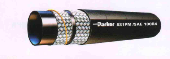 Manguera Hidraulica Parker de 3/4 pulg. a 305 PSI, Baja Presion, SAE100R4, Succion y Retorno, Caucho/Trenzas fibras, Serie 43/81/88