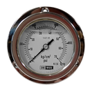 Manometro marca Dewit caratula 2 1/2 pulg, presion de 0-70 kg/cm2 (1000 PSI), con glicerina, escala dual, conexion posterior de 1/4 pulg NTP en Acero Inox, exactitud 1.6 (95V-63-70)