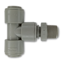 Conexion Tee de Acetal TrueSeal de 1/2 pulg. X 3/8 pulg. Macho NPT Giratorio al Centro