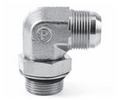 Adaptador codo 90 Parker de Acero Macho JIC 37 Flare de 3/8 pulg. X Macho BSPP O-Ring de 3/8 pulg.