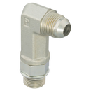 Adaptador codo 90 largo Parker de Acero Macho JIC 37 Flare de 1/2 pulg. X Macho SAE 8 O-Ring.