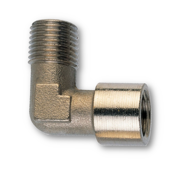 Adaptador Codo 90 Parker De Acero BSPP Macho De 1/4 Pulg. X BSPP Hembr