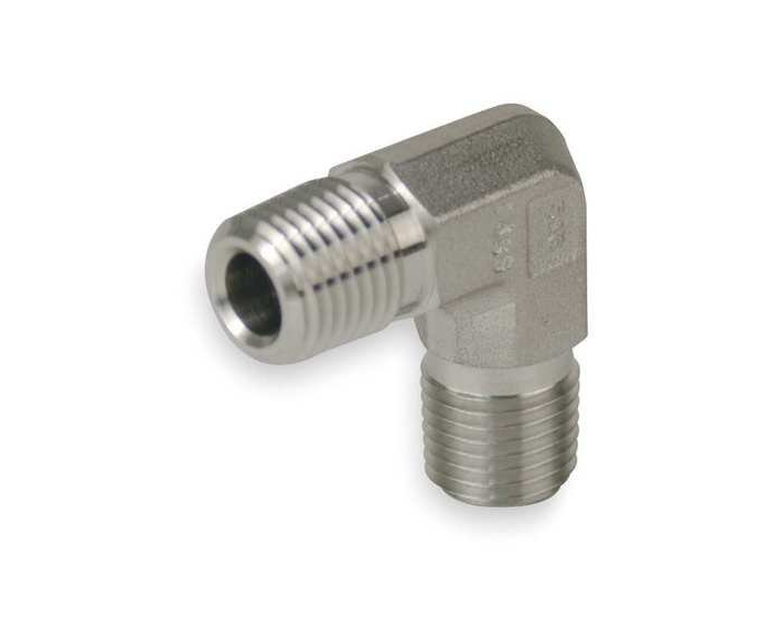 Adaptador codo 90 Parker de Acero Macho NPT de 1/2 pulg. X Macho NPT de 1/2 pulg.