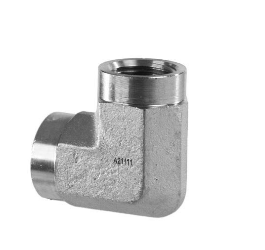 Adaptador codo 90 Parker de Acero Hembra NPTF de 3/8 pulg. X Hembra NPTF de 3/8 pulg.
