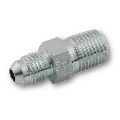 Adaptador Niple Parker de Acero Macho JIC 37 Flare de 1 1/4 pulg. X Macho BSPT de 1 1/4 pulg.