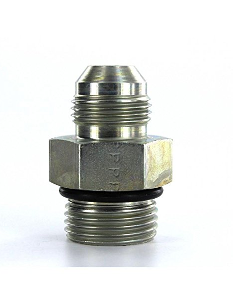 Adaptador Recto Parker de Acero Macho JIC 37 Flare de 1 pulg. X Macho BSPP O-Ring de 1 1/4 pulg.