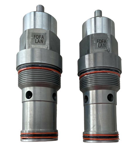 Valvula de control de flujo marca Sun Hydraulics, con compensacion de presion totalmente ajustable, control de flujo inverso, cavidad T-18A, 50 GPM, 5000 PSI MAX