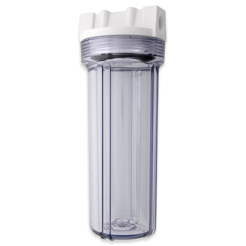 Carcasa para filtro con plastico de grado NSF y FDA marca Watts para Elemento Filtrante 1/4 pulg. NTP X 10 pulg.