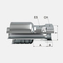 Conexion Crimpable Hembra Giratoria JIS (japones) de 3/8 pulg. x 3/8 pulg. ID Manguera, Covalca, serie FK, Acero (1FU43-6-6-I)