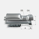Conexion Crimpable Hembra JIC 37 Flare de 3/8 pulg. x 3/8 pulg. ID Manguera, Covalca, serie FK, Acero (10643-6-6-CV)