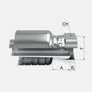 Conexion Crimpable Hembra Giratoria BSP asiento 60 de 5/8 pulg. x 5/8 pulg. ID Manguera, Covalca, serie FK, Acero (19243-10-10-I)