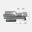 Conexion Crimpable Hembra Giratoria NPSM asiento 60 de 3/4 pulg. x 3/4 pulg. ID Manguera, Covalca, serie FK, Acero (10743-12-12-CV)