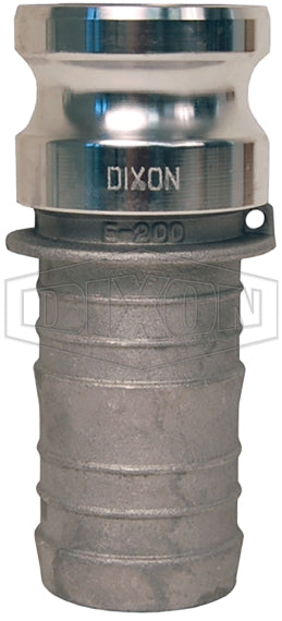 Cople Camlock Dixon de Aluminio tipo E Macho Adaptador 1 1/4 pulg. X Espiga de 1 1/4 pulg.