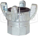 Cople marca Dixon, conexion 1-1/4 pulg. Hembra NPT, galvanizado, tipo 4 garras