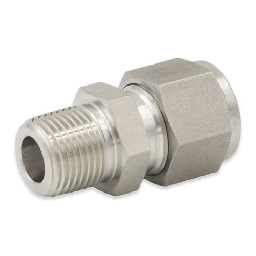 Adaptador Recto Parker de Acero Macho NPT de 3/8 pulg. X Hembra extremo conico 24 de 12mm Serie ligera